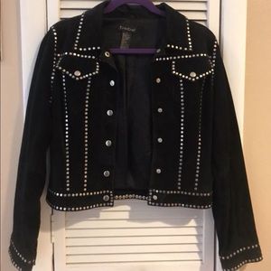 Bebe Suede Bomber Jacket